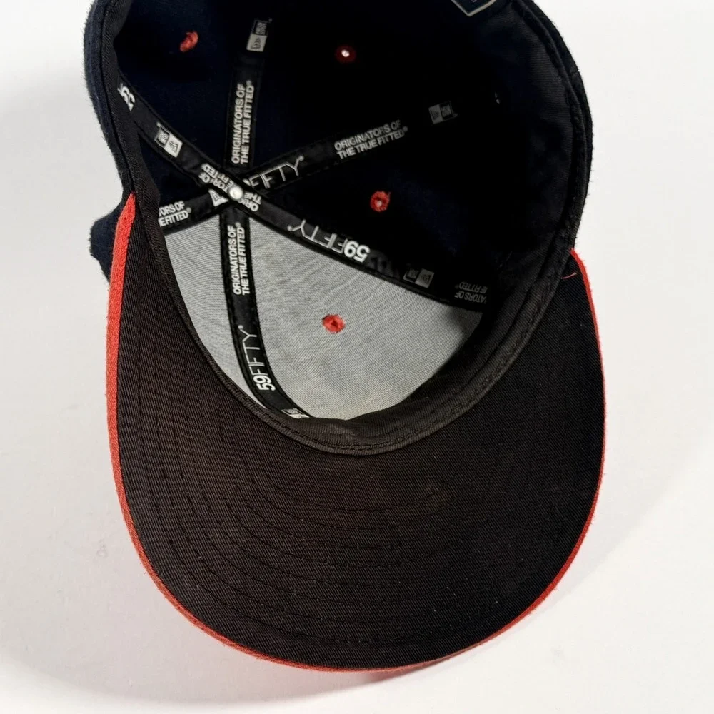 Virginia Cavaliers New Era 59FIFTY Fitted Hat‎ 7 1/8 Navy Orange V Logo